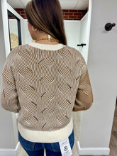 Load image into Gallery viewer, Rylee Mocha Two Tone Sweater
