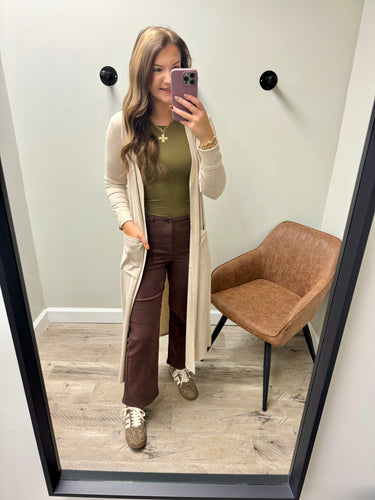 Jessica Ribbed Duster Cardigan