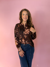 Load image into Gallery viewer, Ramsey Brown Floral Top