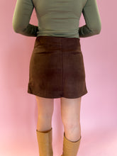 Load image into Gallery viewer, Briley Brown Suede Skirt