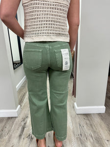 Tummy Control Mid Rise Crop Denim