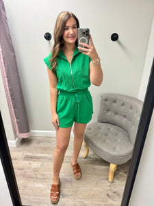 Miley Kelly Green Romper