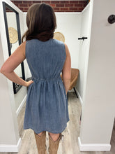 Load image into Gallery viewer, Lydia Denim Bow Dress