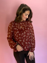 Load image into Gallery viewer, Tatum Rust Floral Blouse