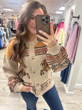 Load image into Gallery viewer, Madison Western Button Sweater