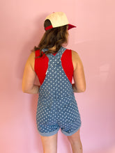 Load image into Gallery viewer, Lucy Polkadot Denim Overalls
