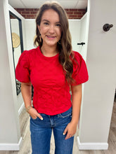 Load image into Gallery viewer, Tina Flower Puff Sleeve Top