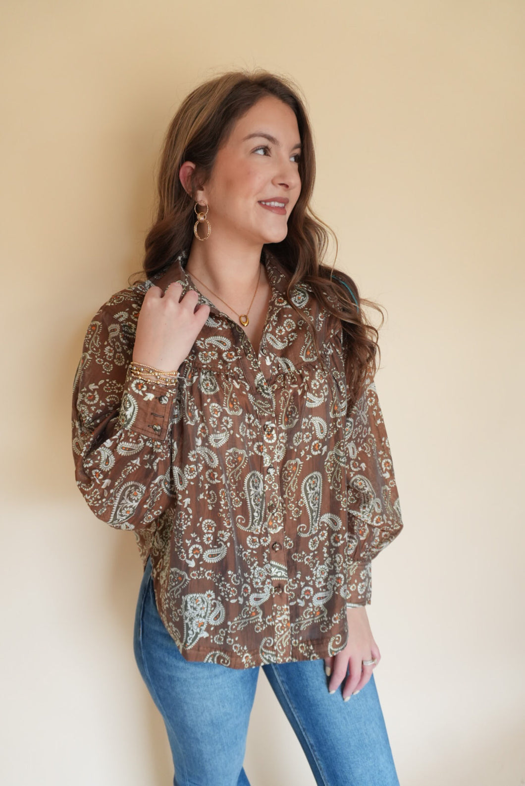 Riley Paisley Print Blouse
