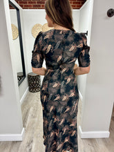 Load image into Gallery viewer, Courtney Black Floral Maxi Dress