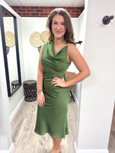 Load image into Gallery viewer, Emily Olive Midi Dress