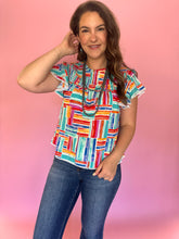 Load image into Gallery viewer, Averie Ruffle Trim Top