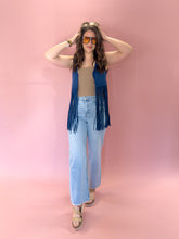 Load image into Gallery viewer, Sage Teal Suede Stitched Vest