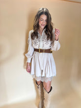 Load image into Gallery viewer, Ivory Embroidered Graphic Dress