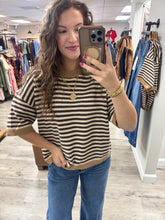 Load image into Gallery viewer, Alicia Stripe Ribbed Top