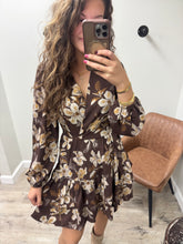 Load image into Gallery viewer, Jenna Brown Floral Dress