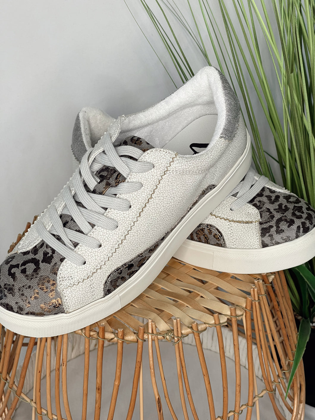 Samuel Grey Leopard Sneaker