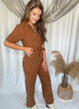 Load image into Gallery viewer, Izzie Camel Corduroy Jumpsuit
