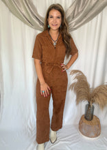 Load image into Gallery viewer, Izzie Camel Corduroy Jumpsuit