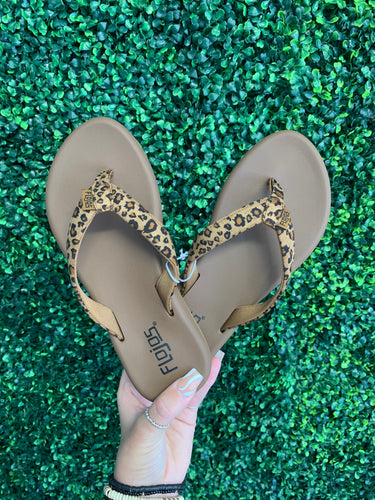 Campbell Flojos Tan Leopard Sandal