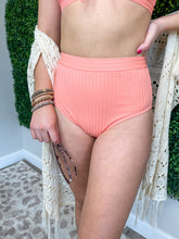 Load image into Gallery viewer, Making Waves High-Rise Swim Bottoms- Sherbert