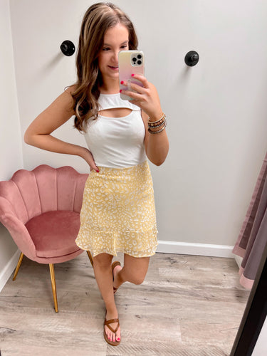 Estella Yellow Woven Skirt