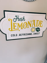 Load image into Gallery viewer, Fresh Lemonade Sign