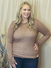 Load image into Gallery viewer, Jessie Mocha Ribbed Top