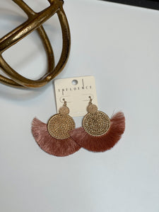 Woven Gold Tassel Earrings