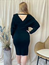 Load image into Gallery viewer, Hadley Black Sweater Dress
