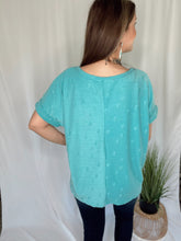 Load image into Gallery viewer, Haven Jade Distressed Top